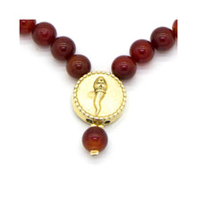 Carica l'immagine nel visualizzatore di Gallery, collana cornosangennaro con corniole