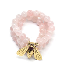 Carica l'immagine nel visualizzatore di Gallery, bracciale ape quarzo rosa